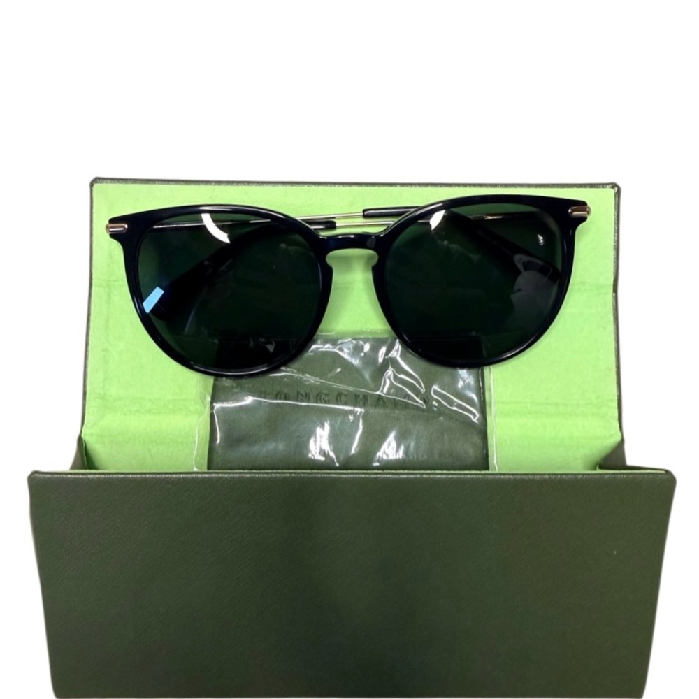 NWT LONGCHAMP Black round sunglasses 🕶️ LO646S-001 - Picture 8 of 12